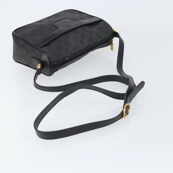 GUCCI GG Canvas Shoulder Bag Black Gold 001 14 0412 Auth ep12224 - Picture 8 of 15